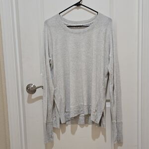 Athleta Light Gray Long Sleeve Top